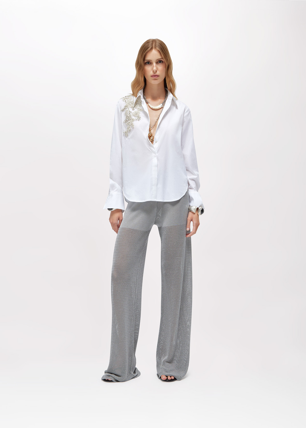 BLUGIRL: WIDE-LEG KNIT TROUSERS