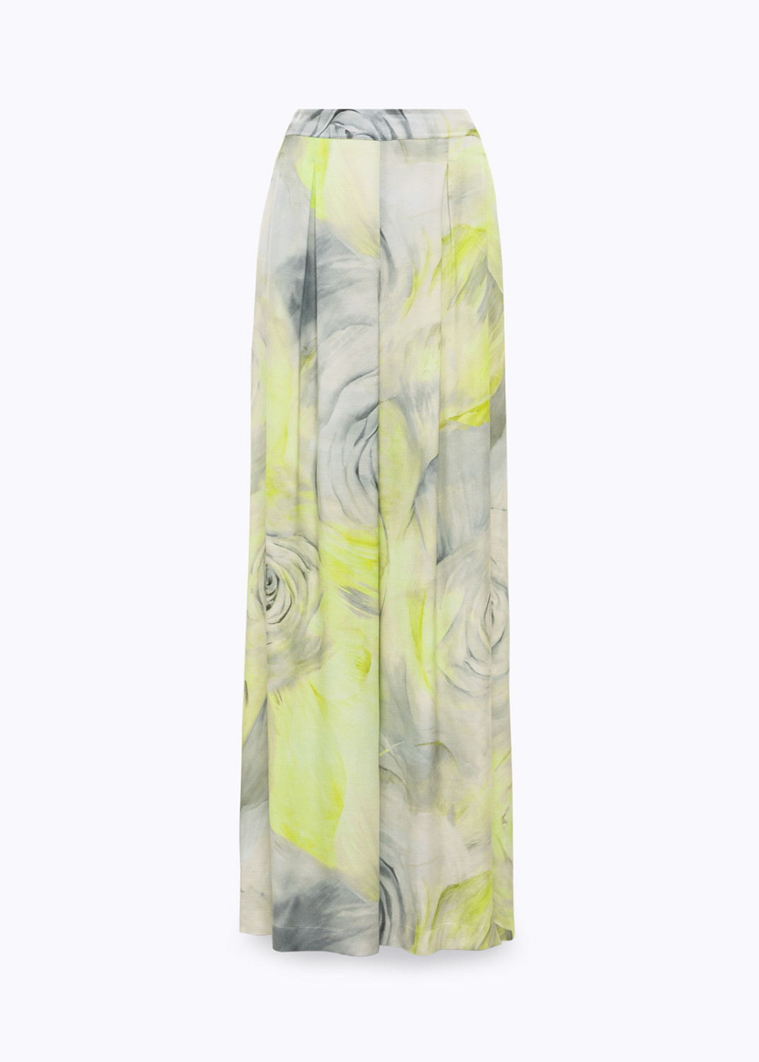 BLUGIRL: PANTALONI AMPI IN RASO CON STAMPA ROSE