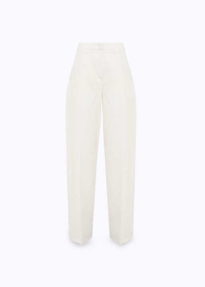 PANTALONI DRITTI IN COTONE STRETCH