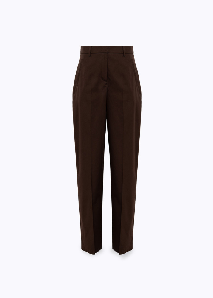 PANTALONI DRITTI IN COTONE STRETCH