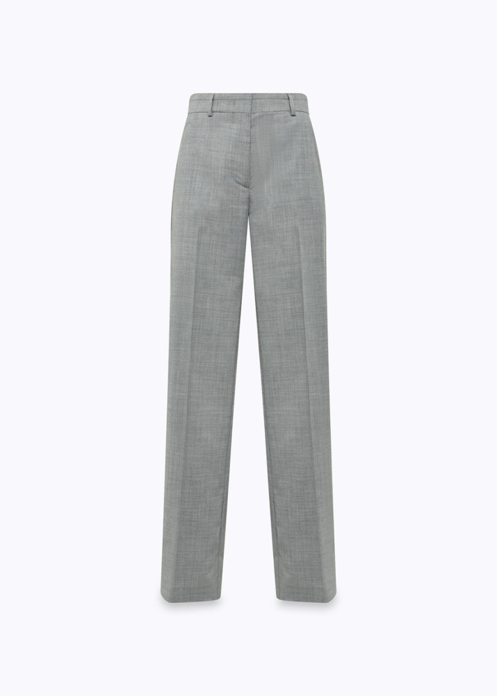 STRAIGHT-LEG LIGHTWEIGHT WOOL TROUSERS