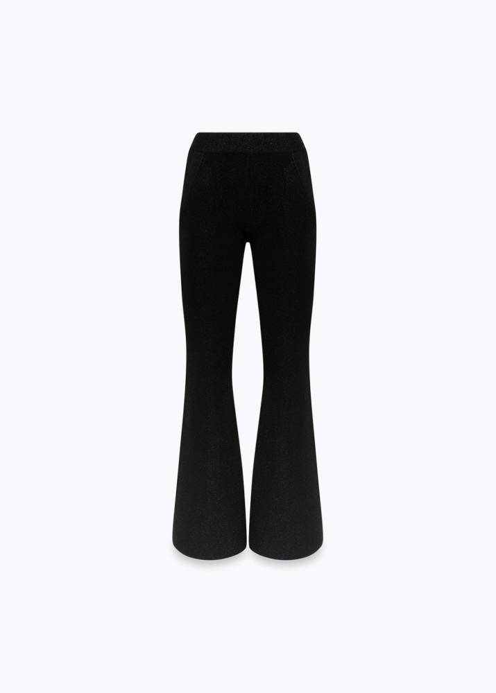 Lurex Knit Flare Pants