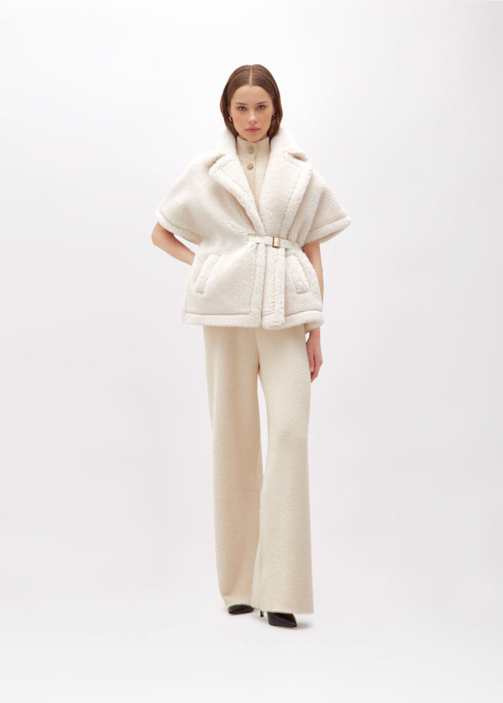 FUR EFFECT YARN PANTS