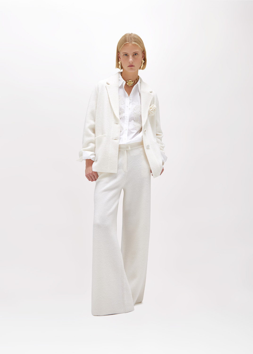 BLUGIRL: PANTALONI IN MAGLIA JACQUARD