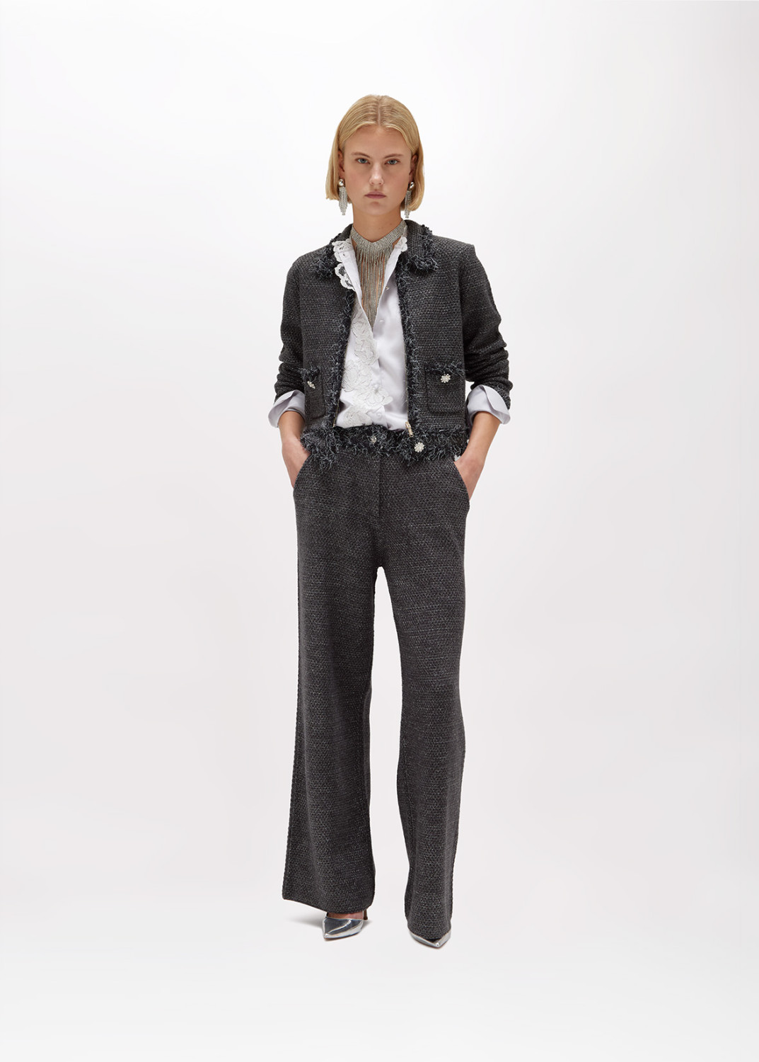 BLUGIRL: PANTALONI IN MAGLIA MOULINÉ