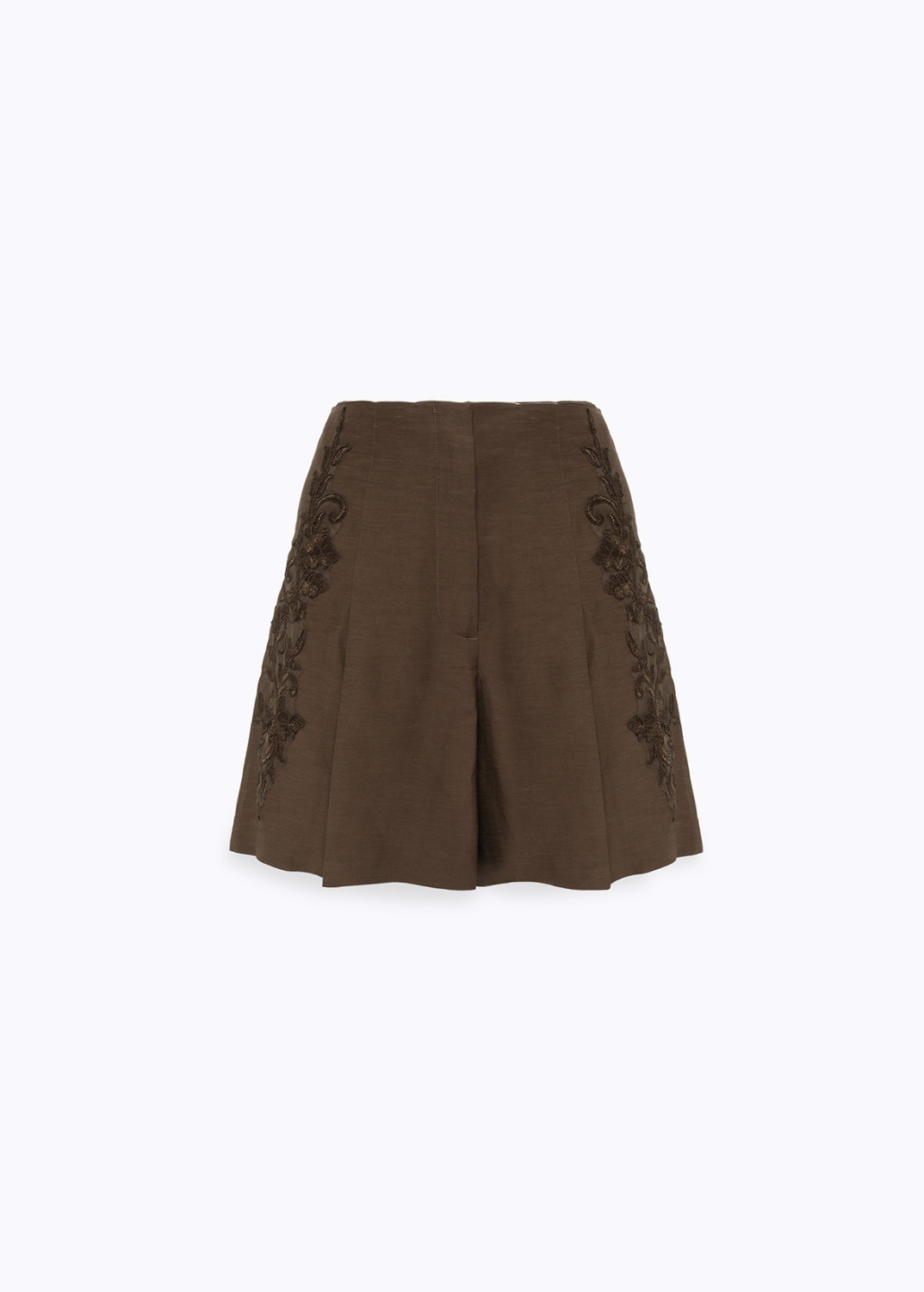 BLUGIRL: LINEN-BLEND SHORTS WITH EMBROIDERY