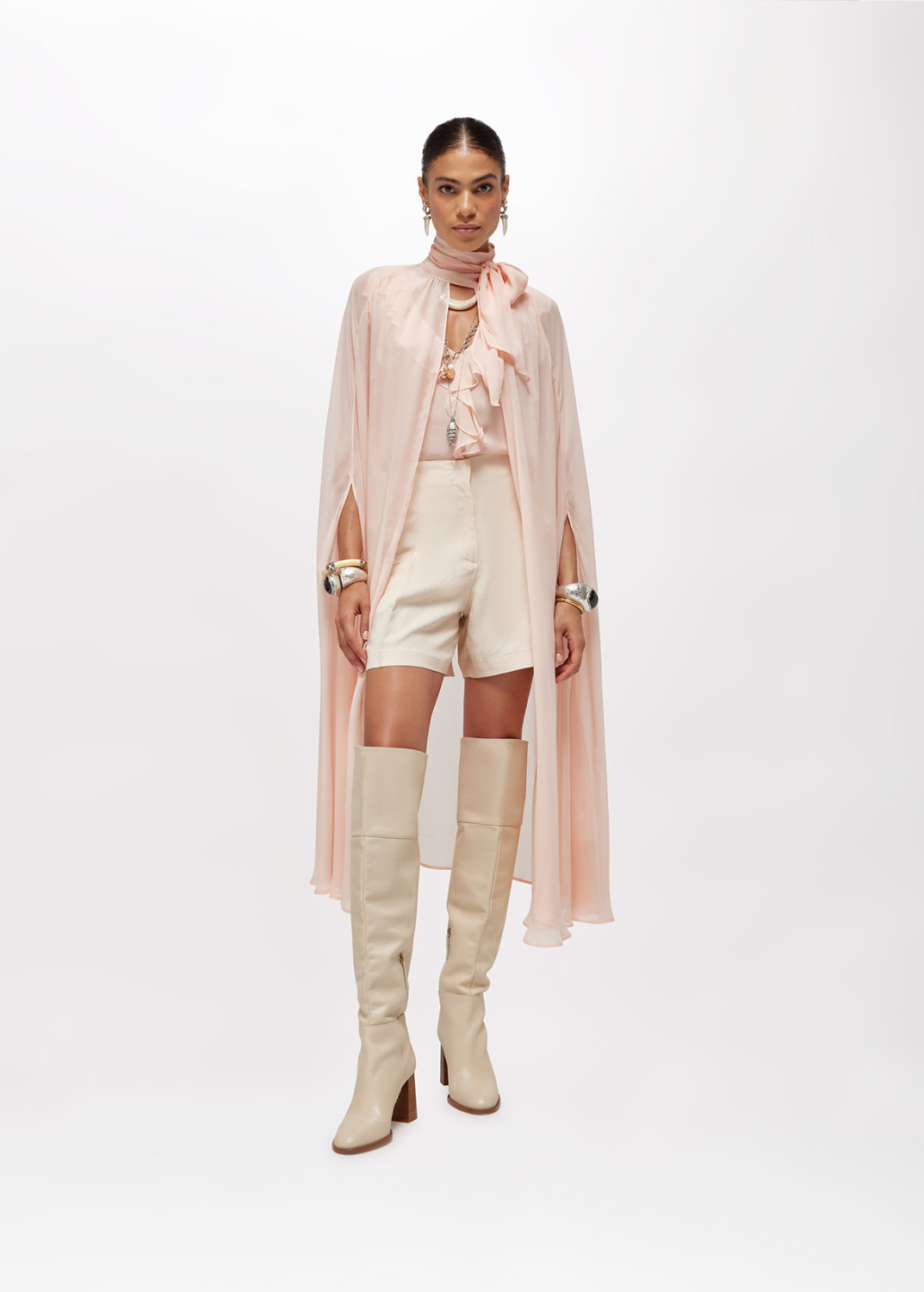 BLUGIRL: LINEN-BLEND SHORTS WITH EMBROIDERY