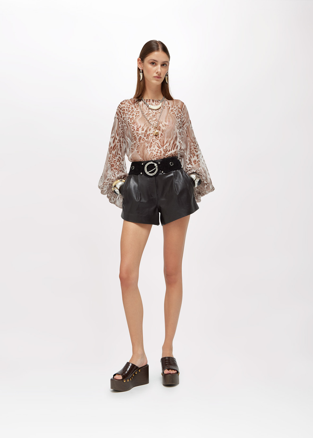 BLUGIRL: SHORTS IN PELLE