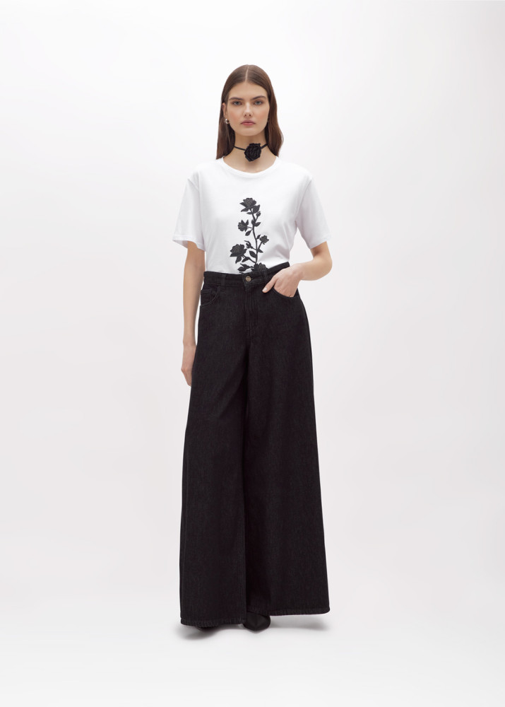 COTTON T-SHIRT WITH EMBROIDERY