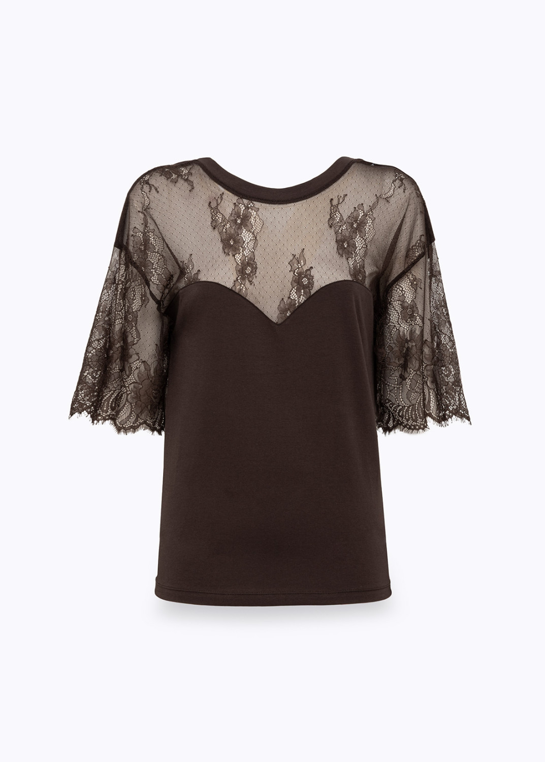 BLUGIRL: T-SHIRT IN JERSEY CON PIZZO