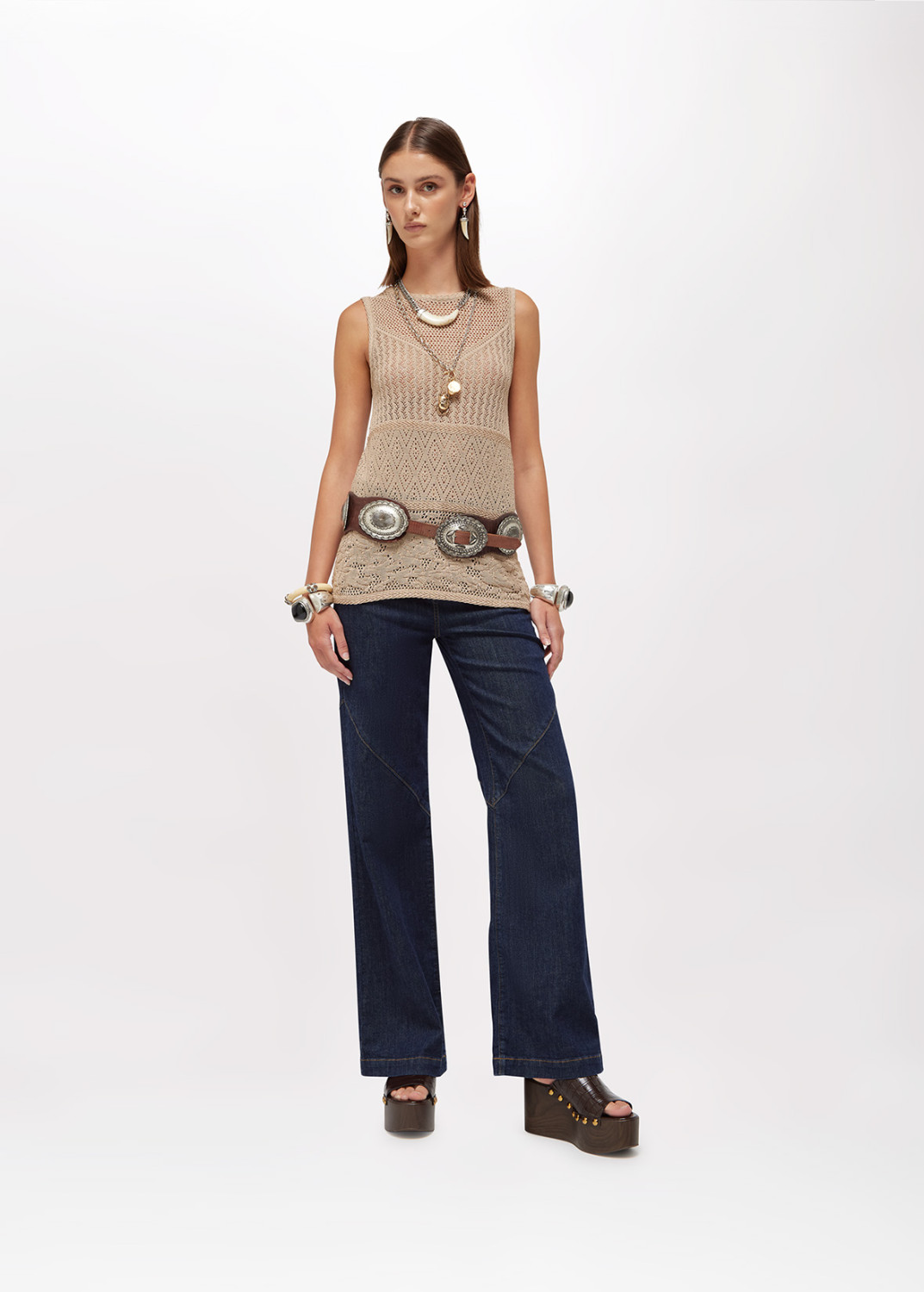 BLUGIRL: TOP IN MAGLIA DI MISTO COTONE