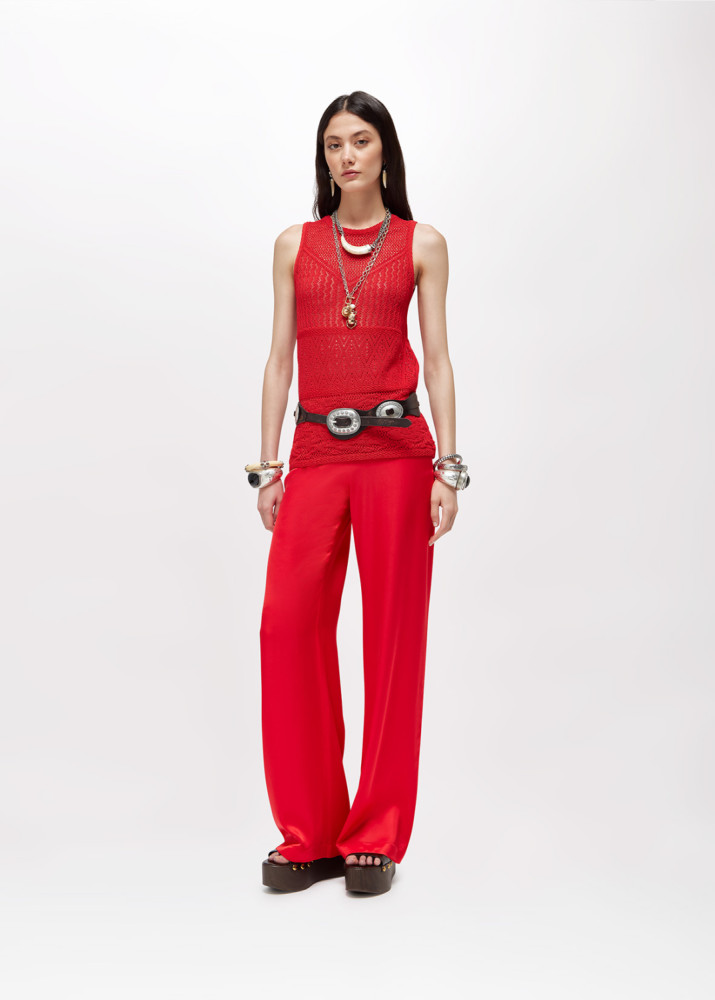 COTTON-BLEND KNIT TOP