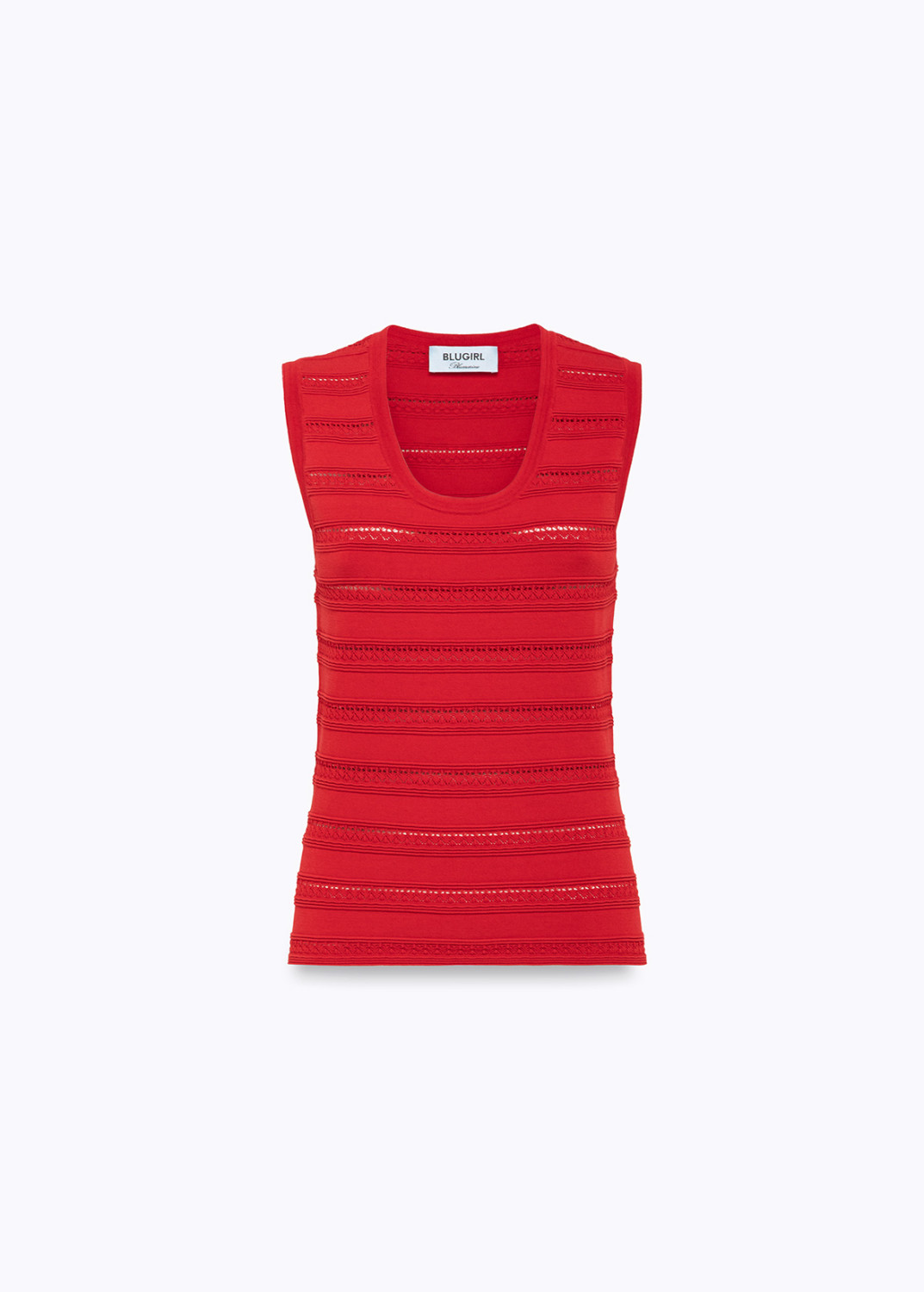 BLUGIRL: TOP IN MAGLIA DI VISCOSA POINTELLE