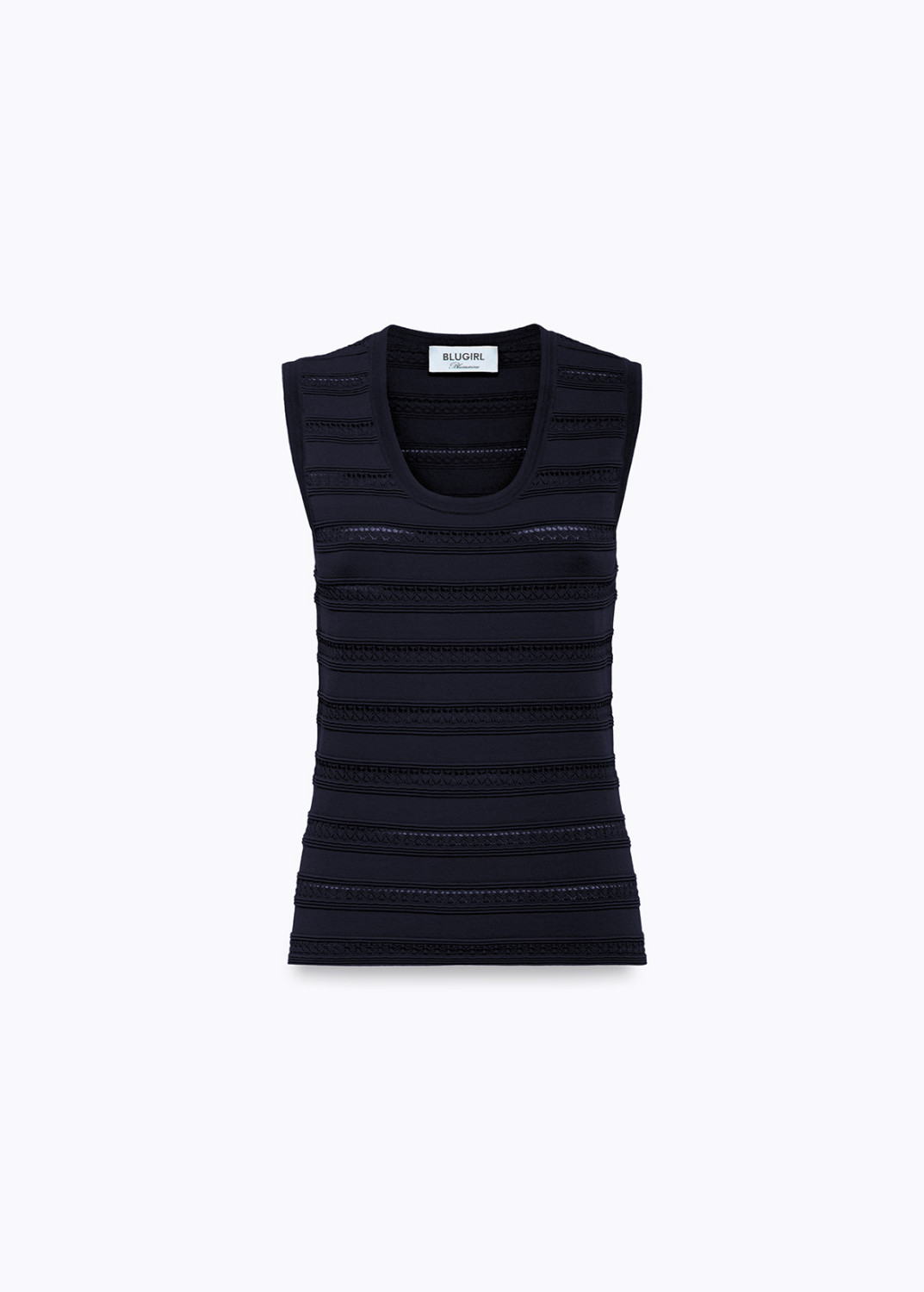 BLUGIRL: TOP IN MAGLIA DI VISCOSA POINTELLE