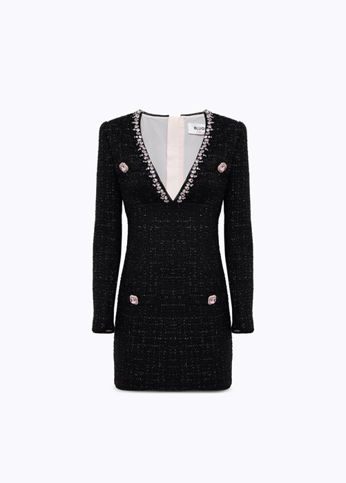 BOUCLE DRESS WITH LUREX