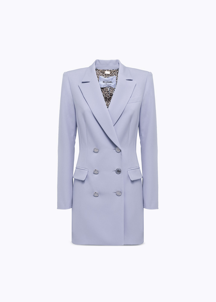 Abito robe-manteau in cady stretch