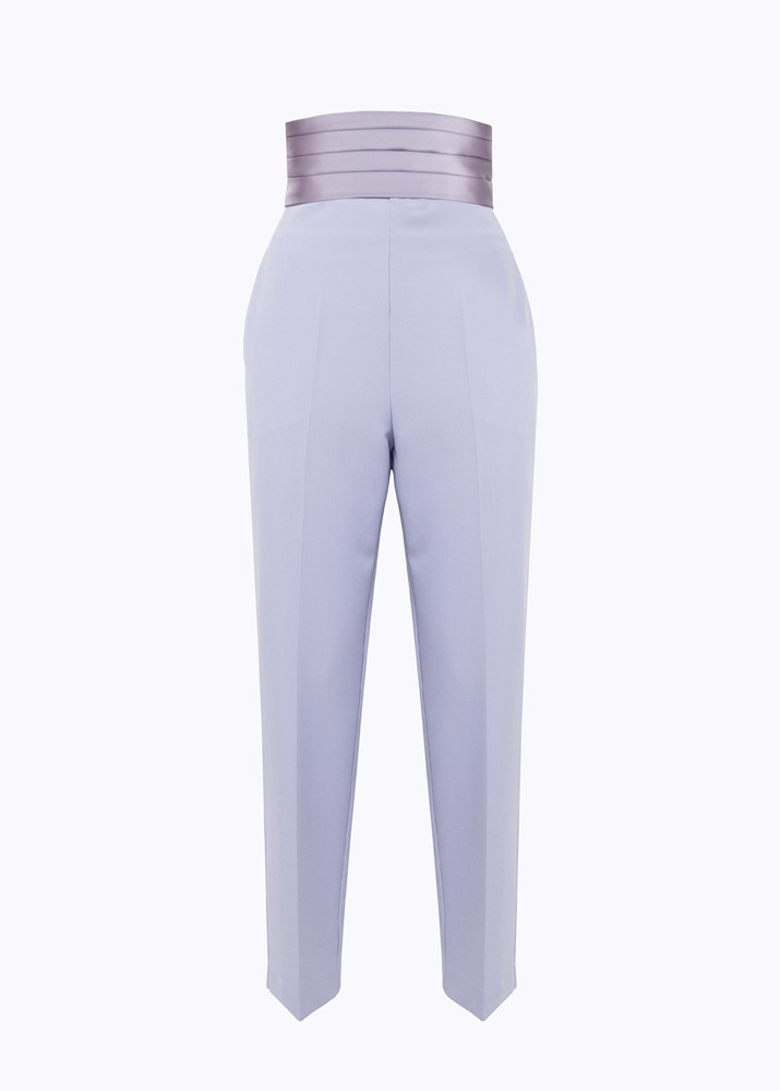 Stretch cady pants with seam