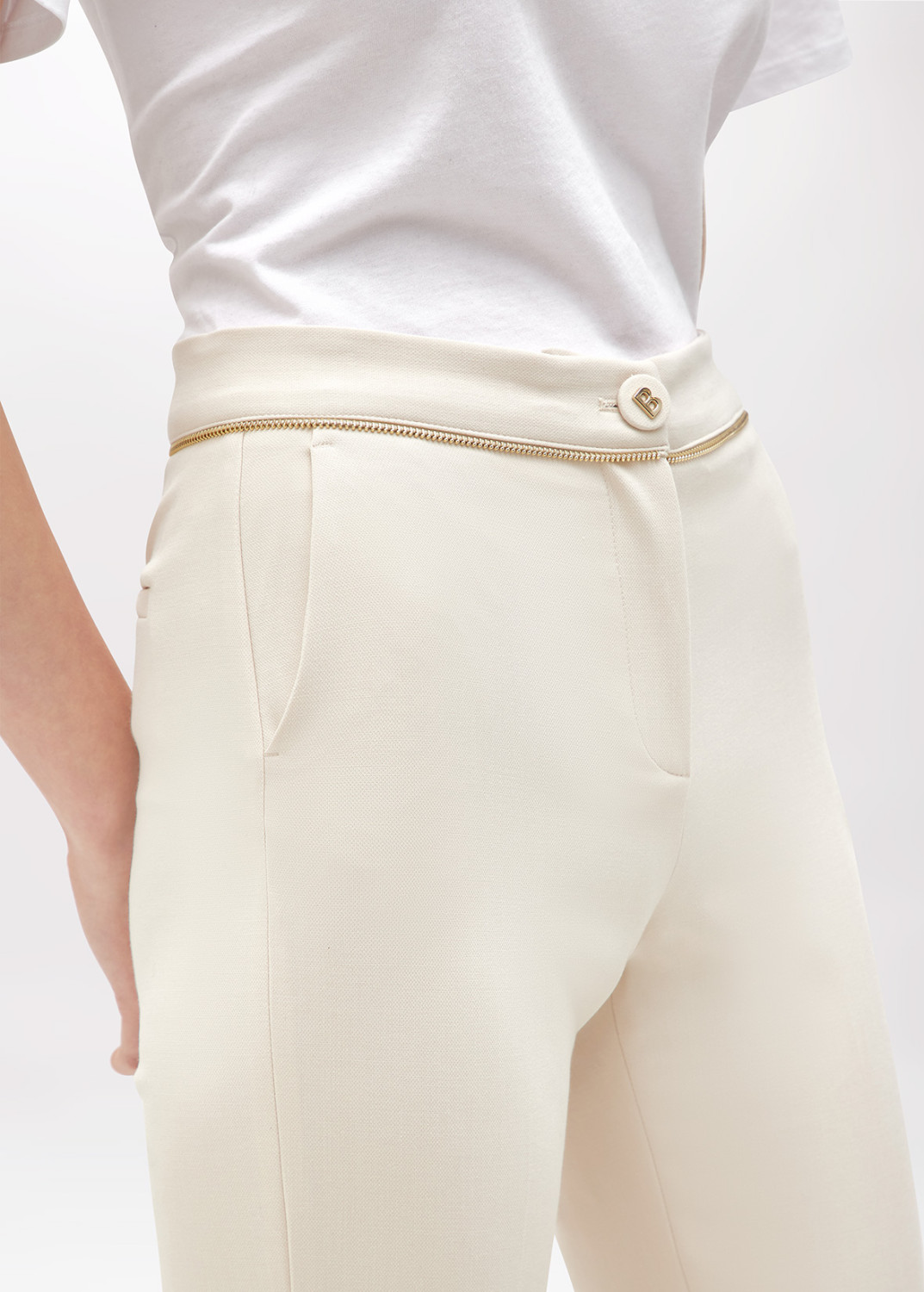 BLUGIRL: CIGARETTE PANTS IN Cady