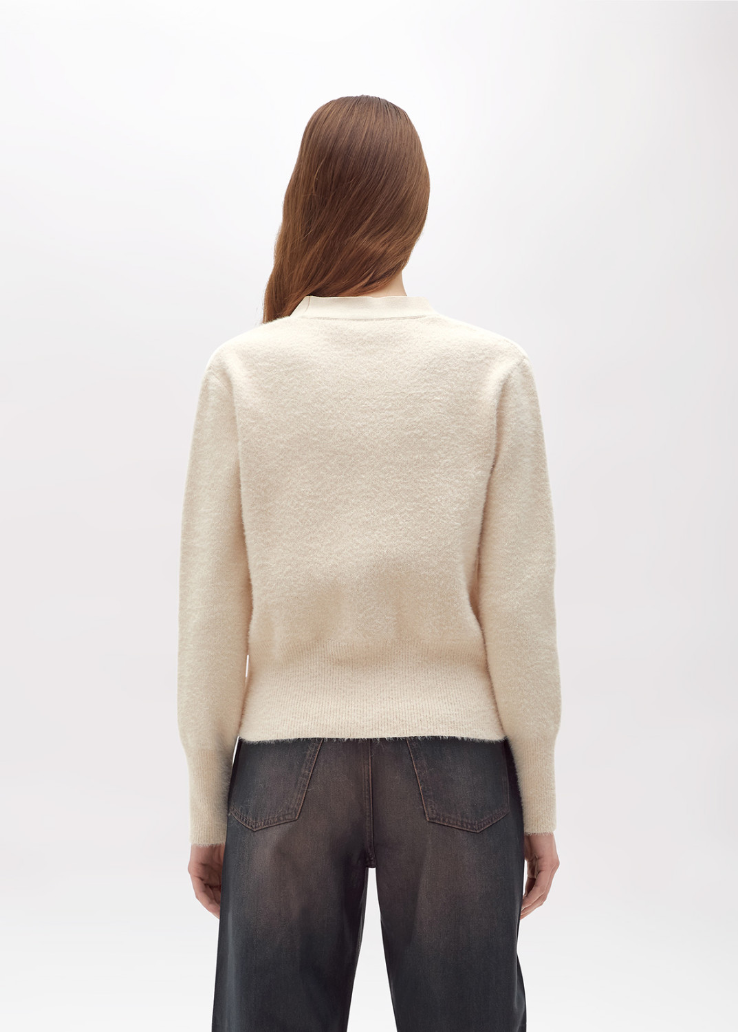 BLUGIRL: CARDIGAN AND KNIT TOP WITH FUR EFFECT