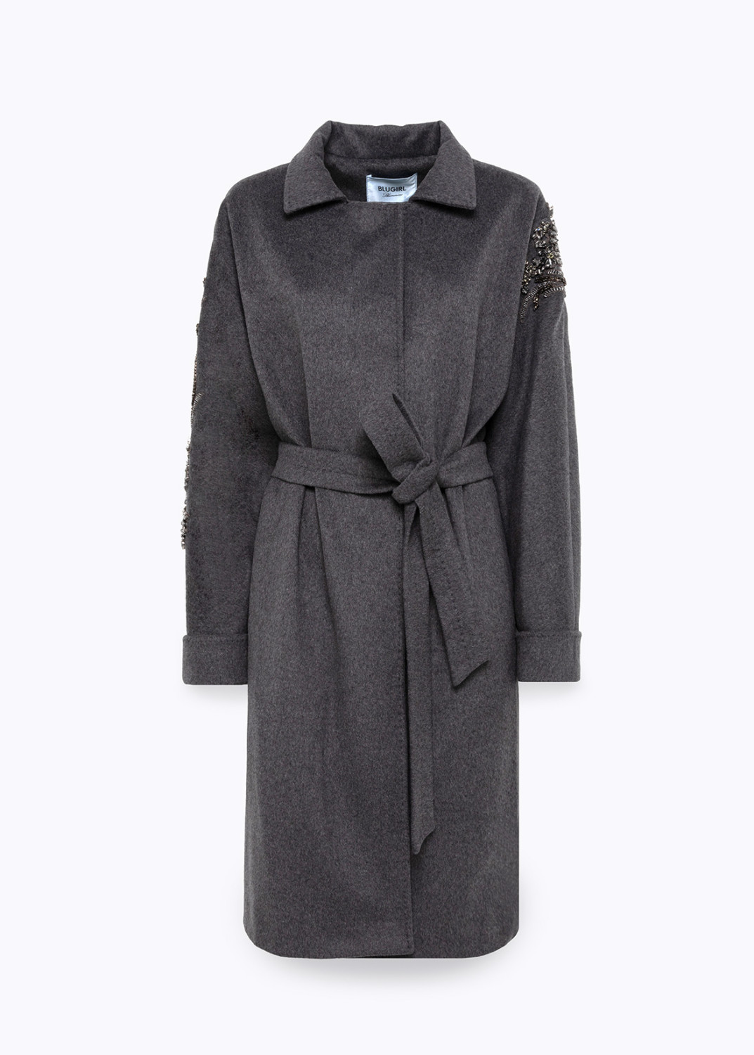 BLUGIRL: Wool Coat with Embroidery