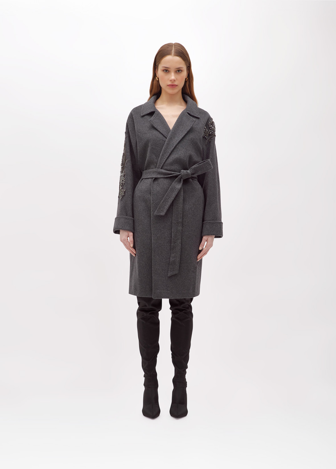 BLUGIRL: Wool Coat with Embroidery