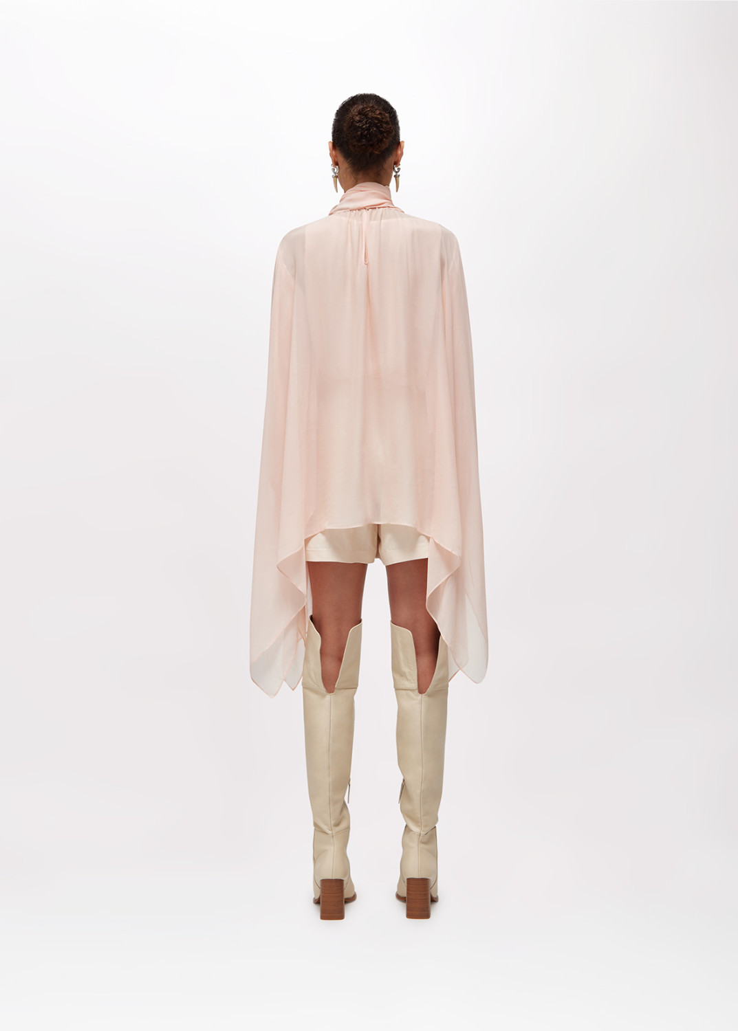 BLUGIRL: GEORGETTE MINI DRESS WITH TIE-NECK