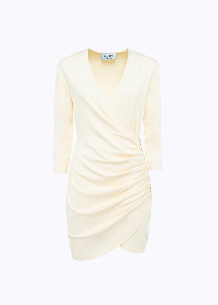 JERSEY DRESS WITH DRAPING