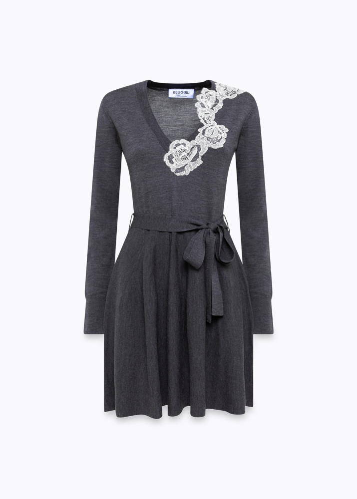 WOOL AND LACE DRESS