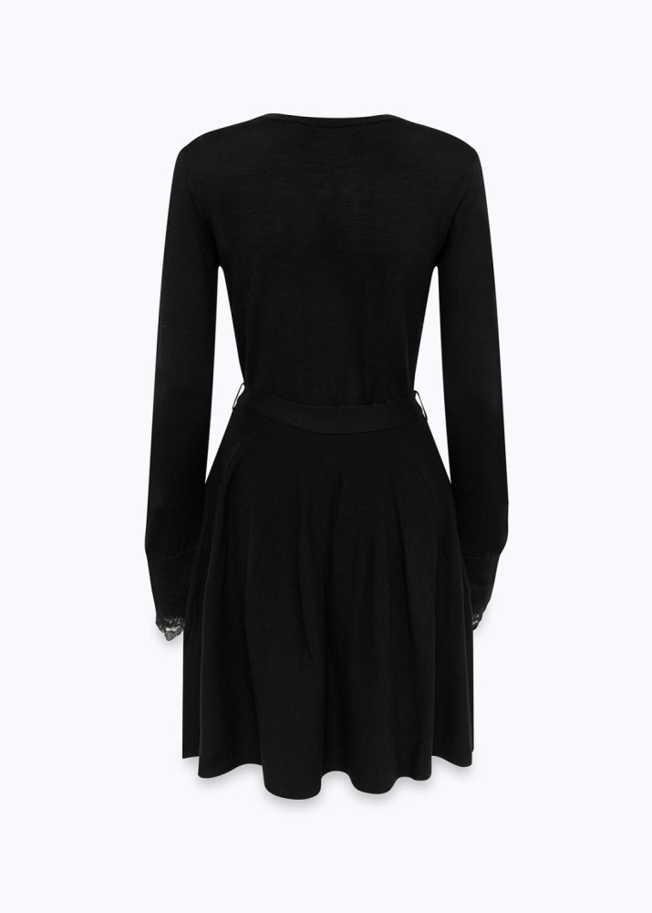 WOOL AND LACE DRESS