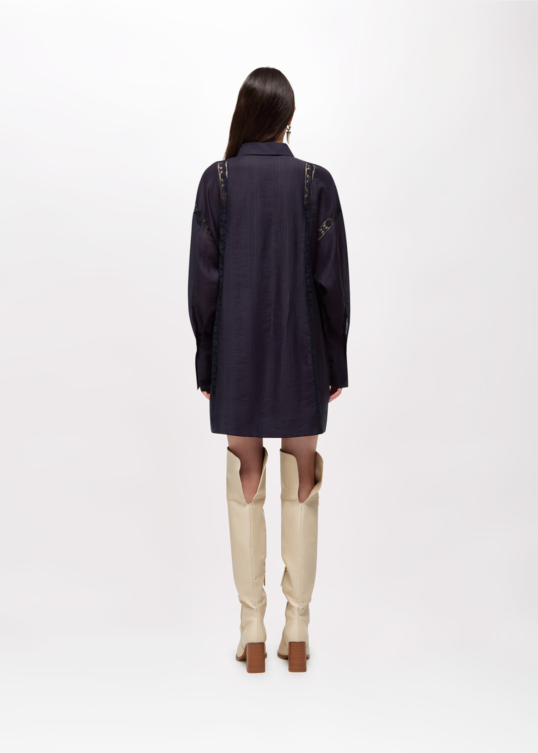 BLUGIRL: LYOCELL AND LACE MINI DRESS