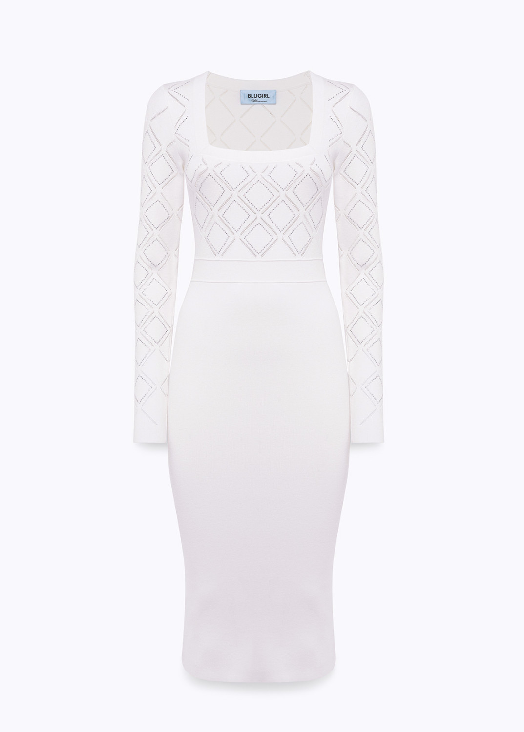 BLUGIRL: STRAPLESS KNITTED DRESS WITH RHINESTONES