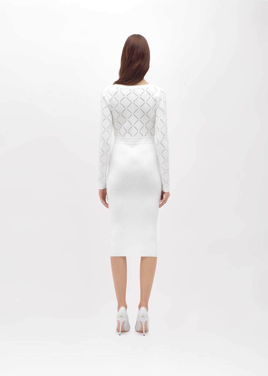 BLUGIRL: STRAPLESS KNITTED DRESS WITH RHINESTONES