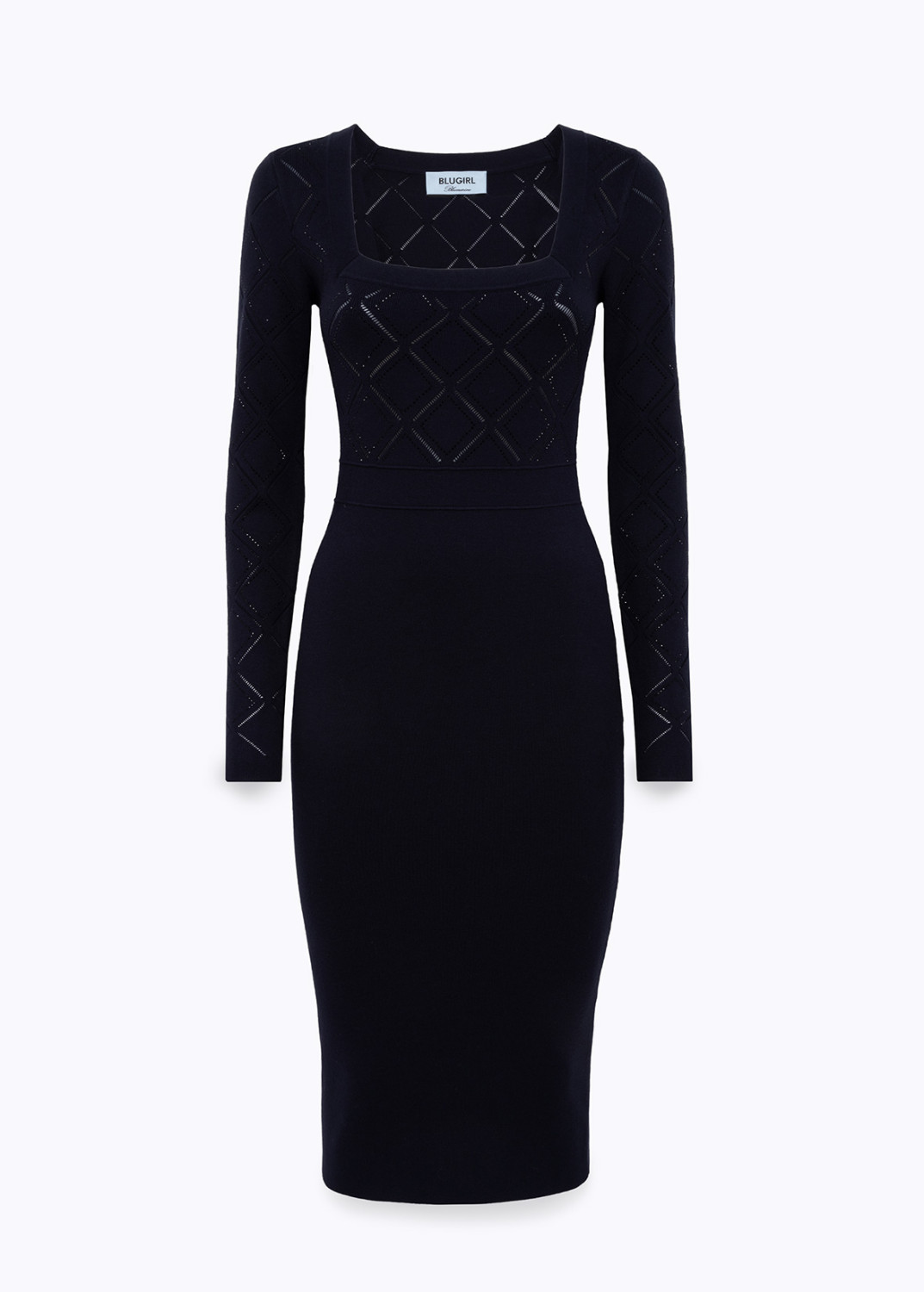 BLUGIRL: KNIT PENCIL DRESS WITH RHINESTONES