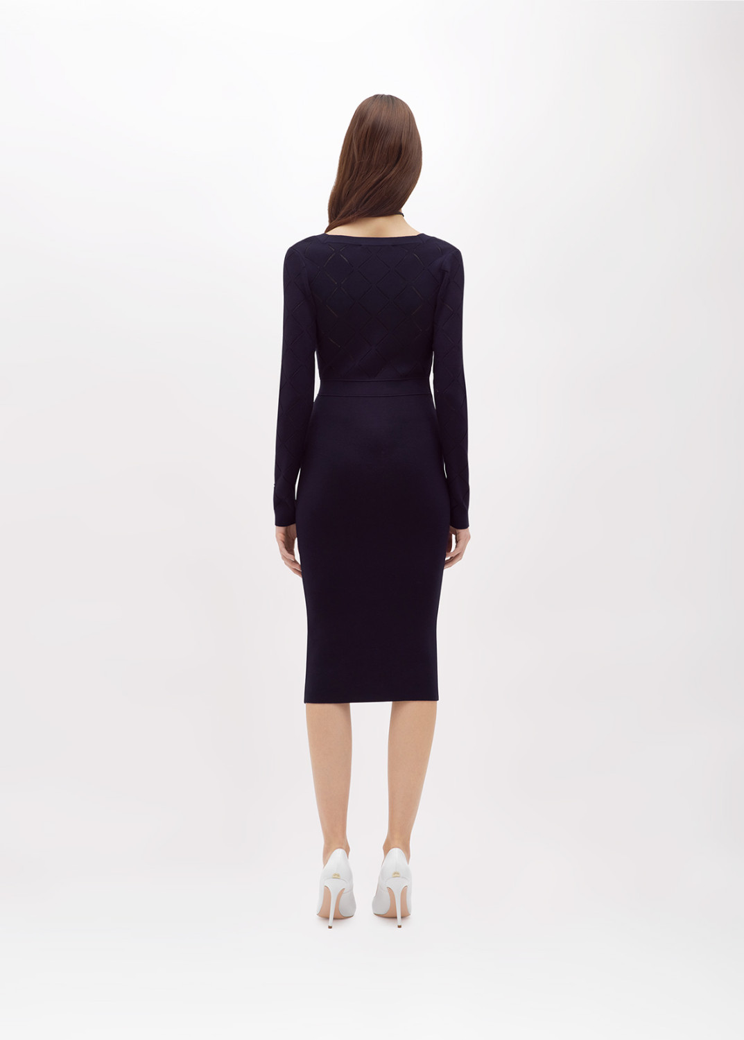 BLUGIRL: KNIT PENCIL DRESS WITH RHINESTONES