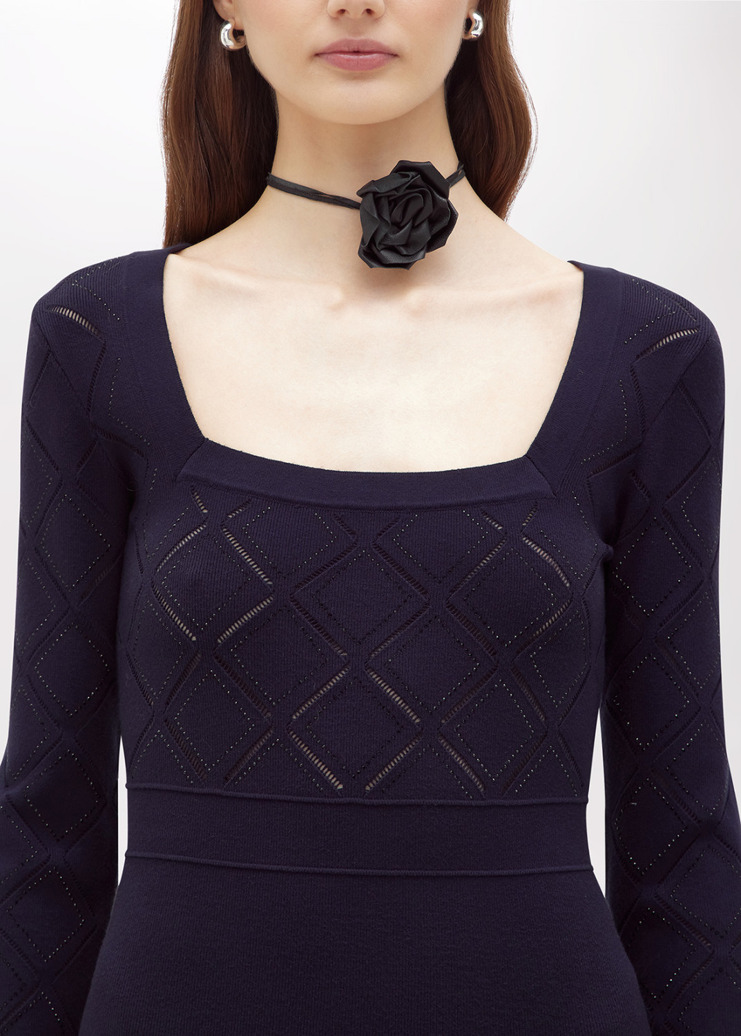 BLUGIRL: KNIT PENCIL DRESS WITH RHINESTONES