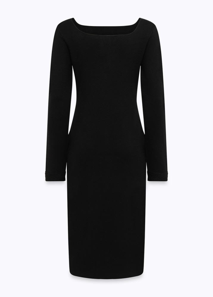 KNITTED DRESS WITH JEWEL BUTTONS