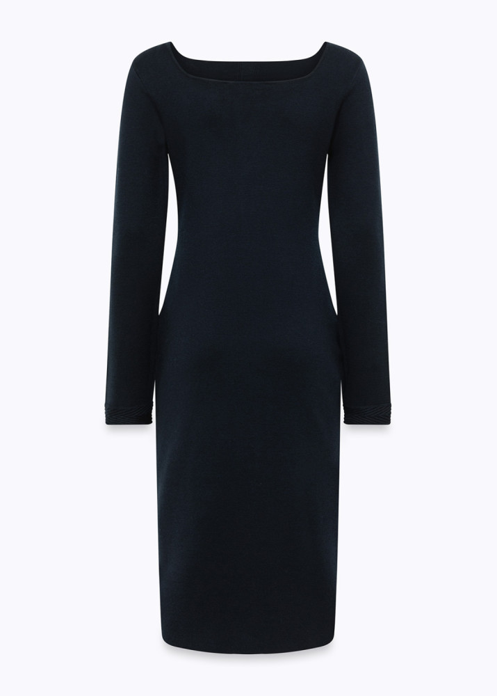 KNIT DRESS WITH JEWEL BUTTONS