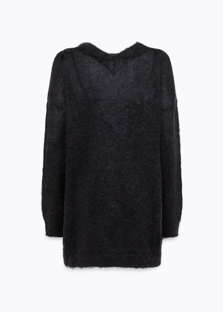 ABITO IN MOHAIR CON RICAMO PATCH