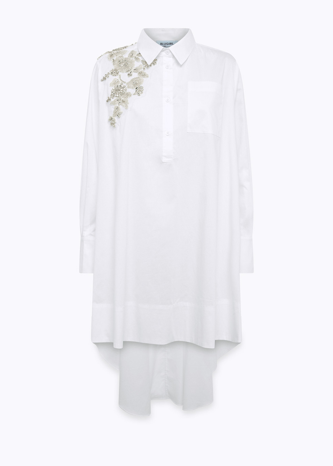 BLUGIRL: POPLIN DRESS WITH EMBROIDERY