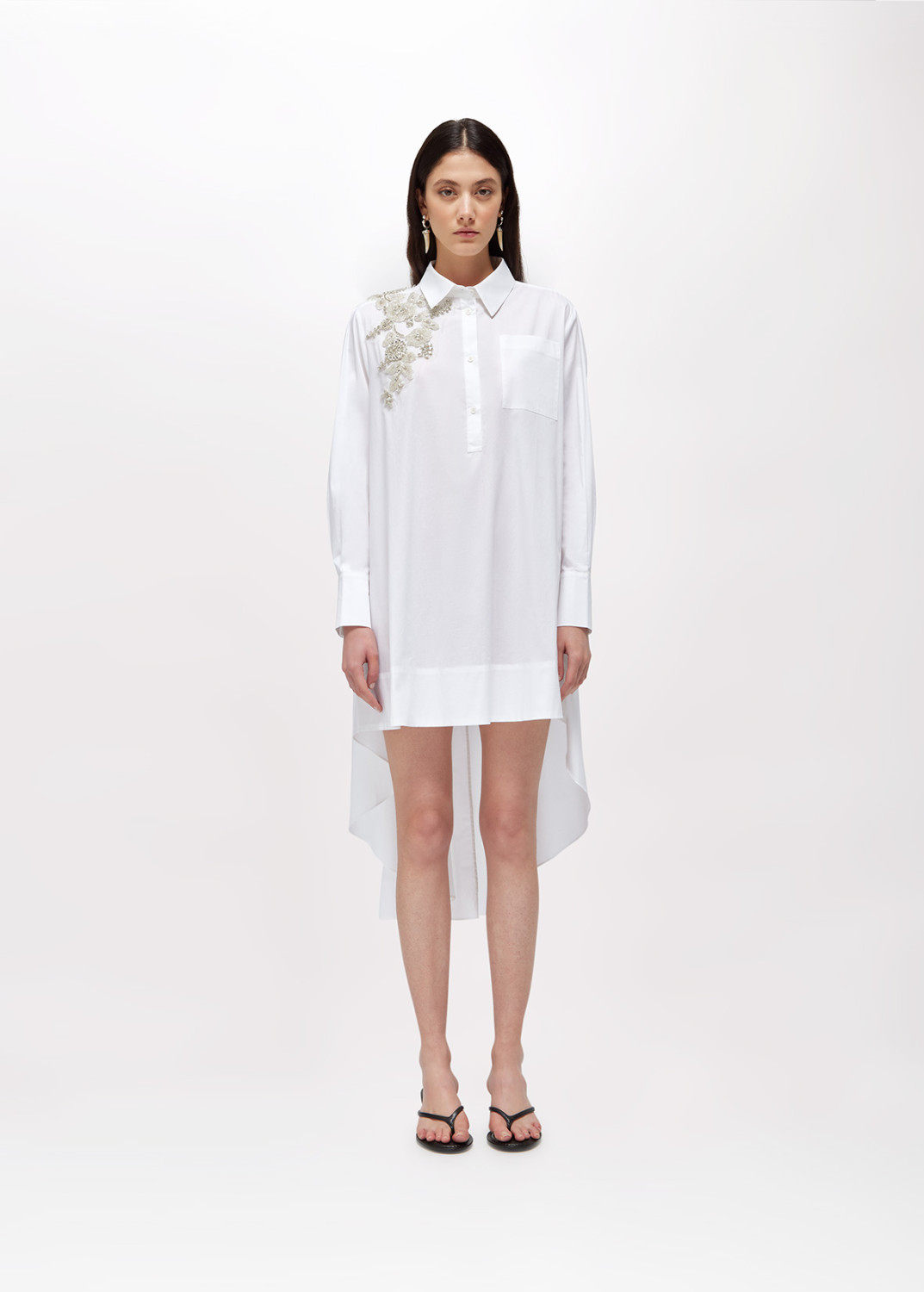 BLUGIRL: POPLIN DRESS WITH EMBROIDERY