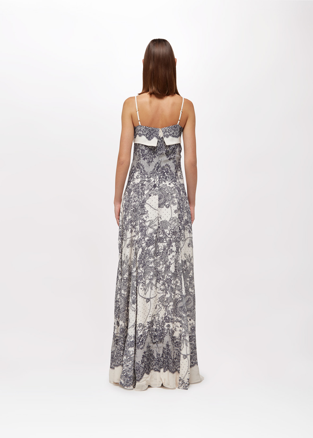 BLUGIRL: ABITO LUNGO CON STAMPA PIZZO