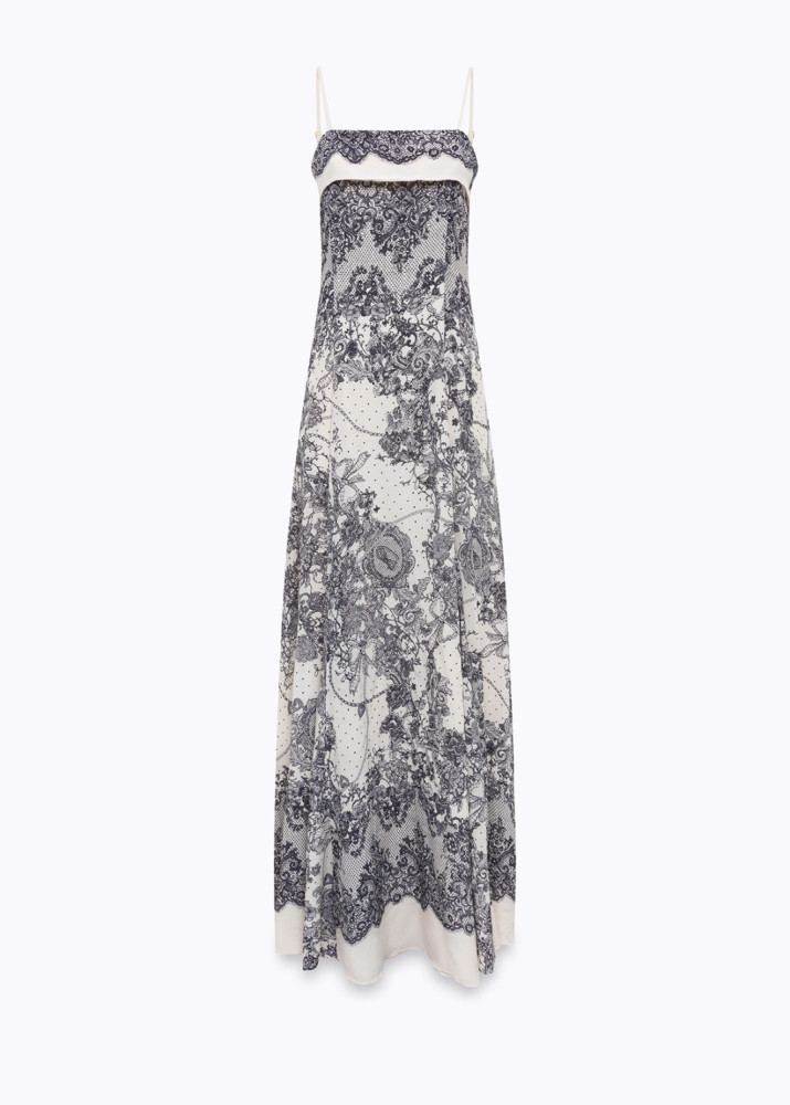 LONG DRESS WITH LACE PRINT