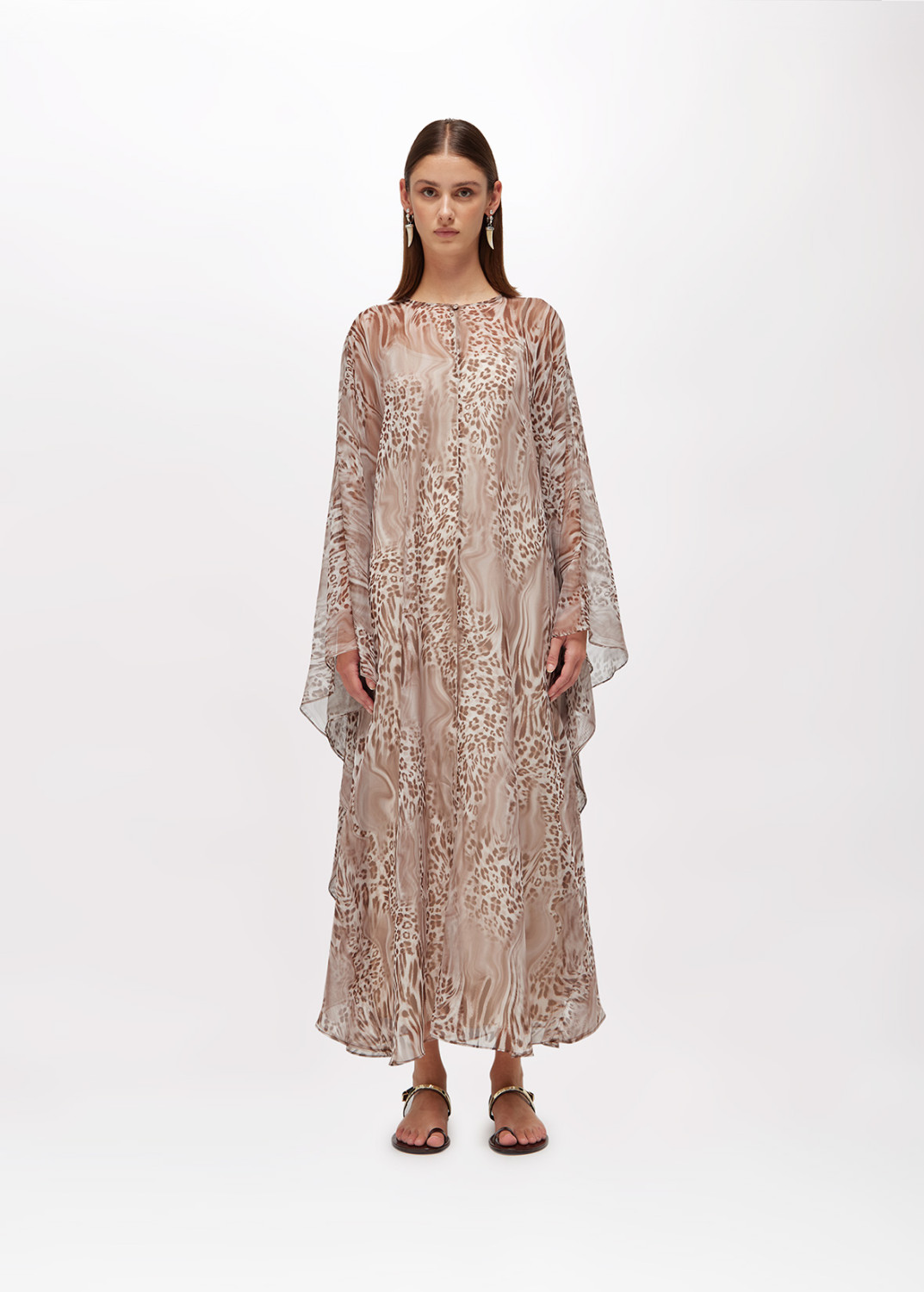 BLUGIRL: ABITO LUNGO IN CHIFFON ANIMALIER