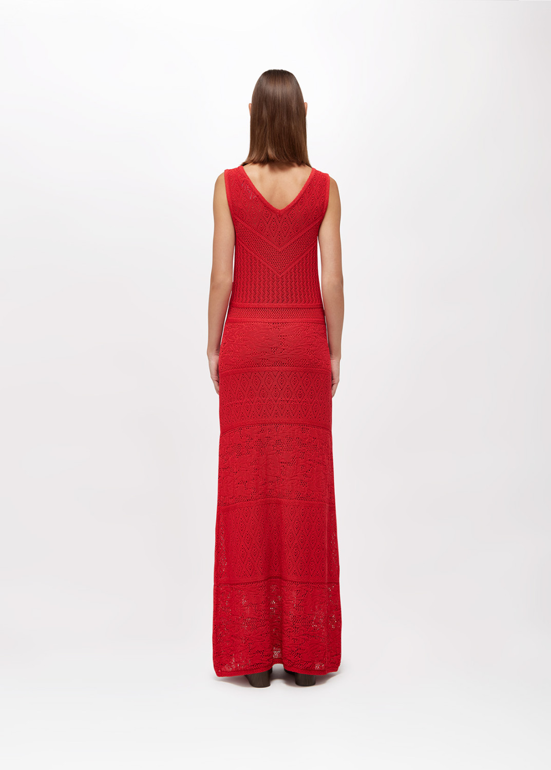 BLUGIRL: LONG COTTON-BLEND KNIT DRESS