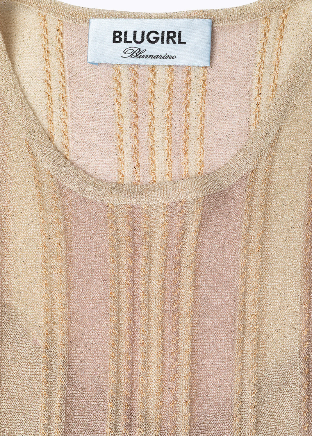 BLUGIRL: ABITO LUNGO IN MAGLIA LUREX RIGATA