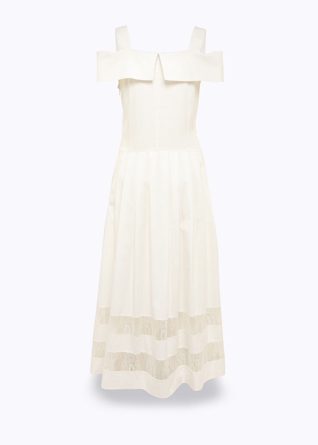 BLUGIRL: ABITO MIDI IN COTONE E PIZZO