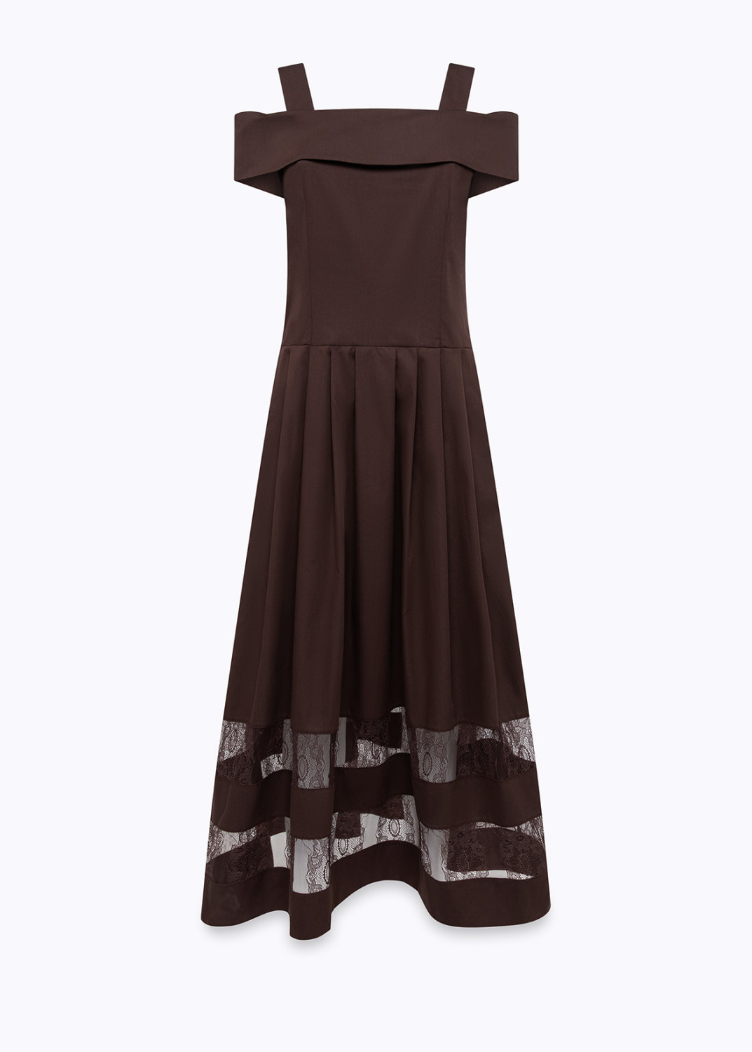 BLUGIRL: COTTON AND LACE MIDI DRESS