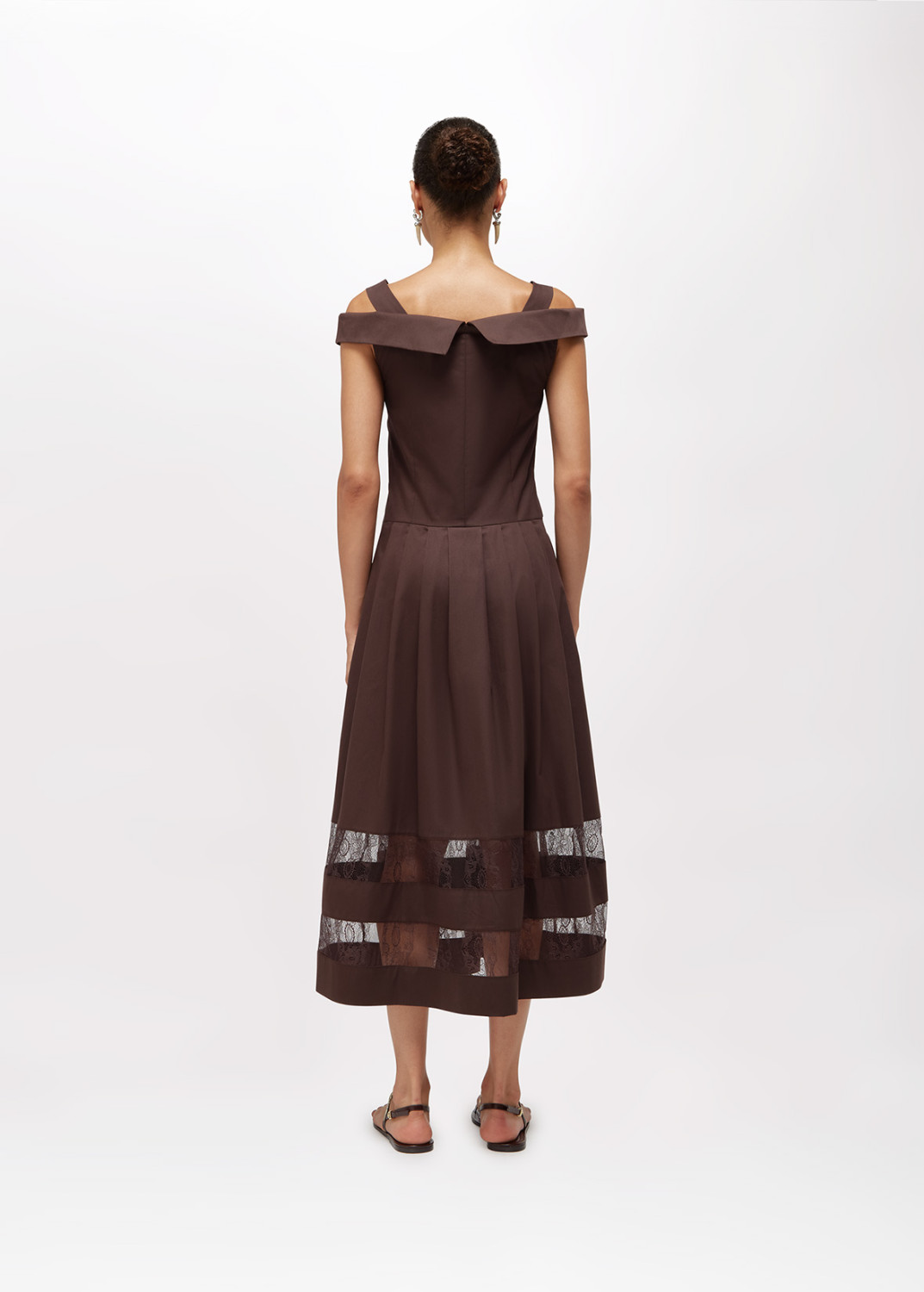 BLUGIRL: COTTON AND LACE MIDI DRESS