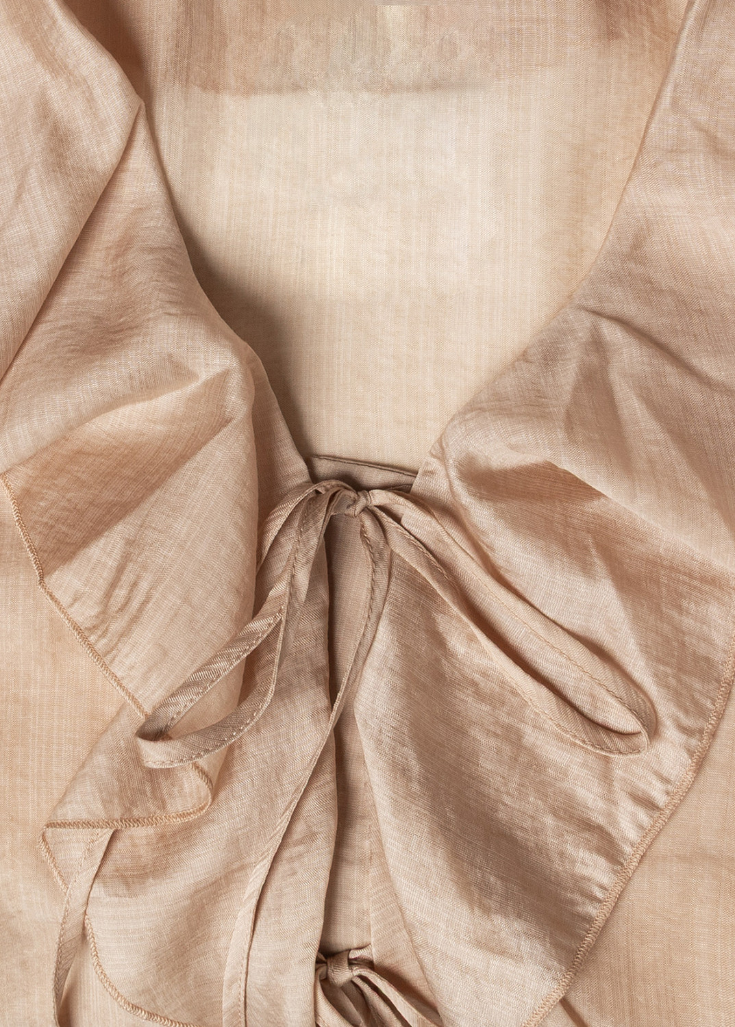 BLUGIRL: CROPPED LYOCELL BLOUSE WITH RUFFLES