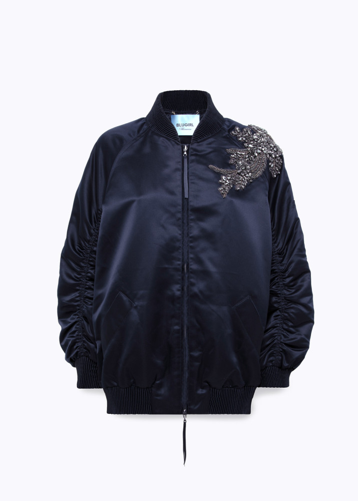DUCHESSE BOMBER JACKET WITH EMBROIDERY